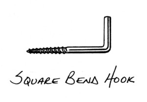 SQUARE BEND HOOK, home 
hardware