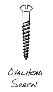 ovalhead screw, home hardware