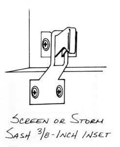 screen or storm door 
sash, home hardware